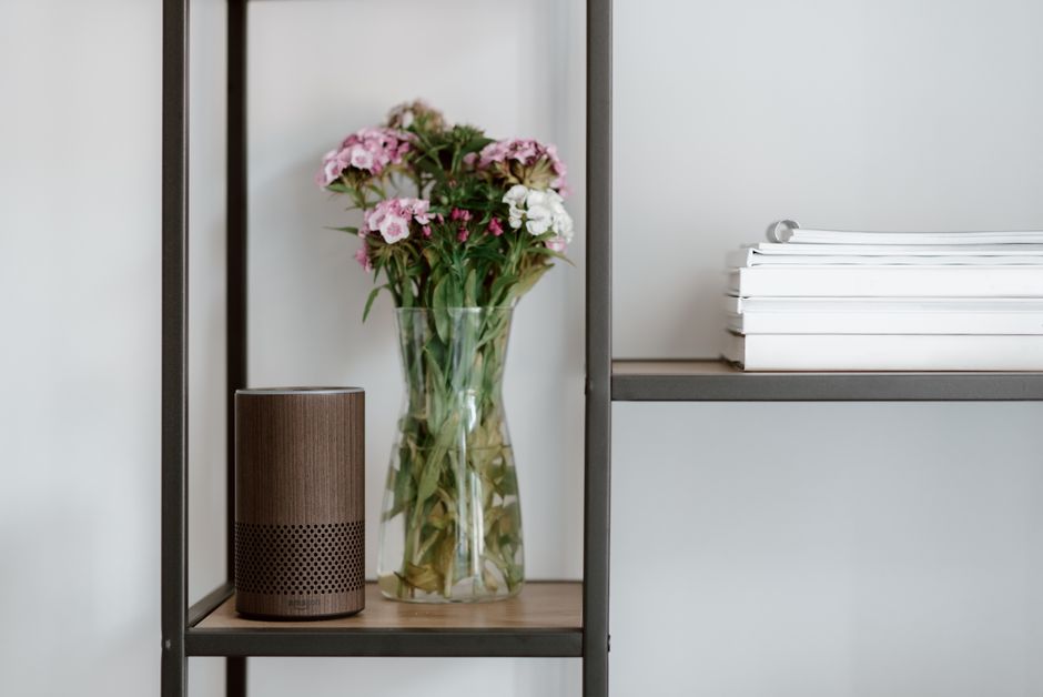 organised shelf warm home